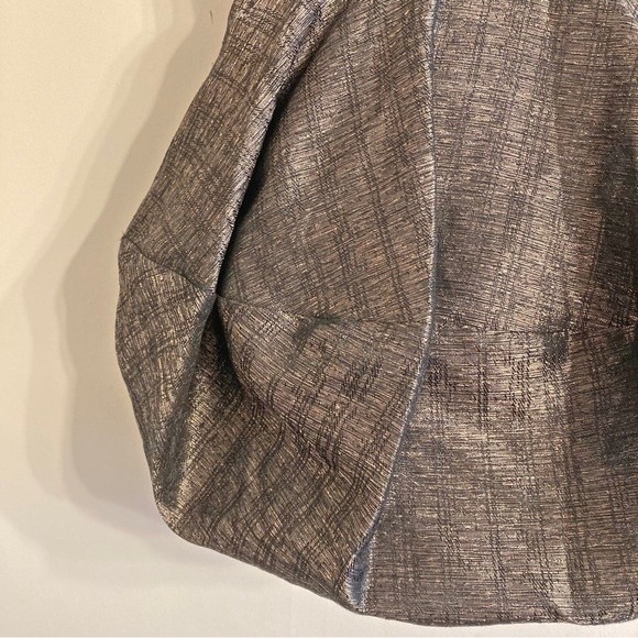 H&M Y2k metallic bronze puff cap sleeve bubble cocktail party formal dress - Picture 4 of 12